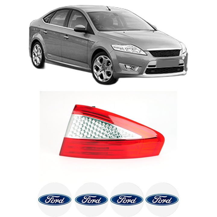 Lampa Stop Spate Dreapta FORD MONDEO IV Saloon (BA7) din 2007-2015, Auto, DEPO, 4x Stickere auto cu FORD