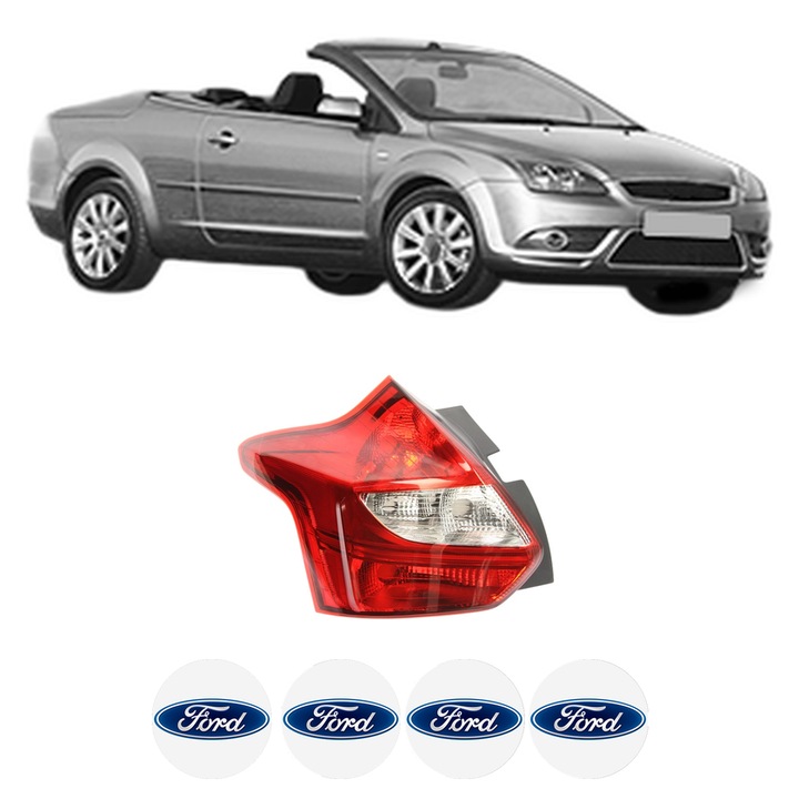 Lampa Stop Spate Stanga FORD FOCUS II Convertible din 2006-2010, Auto, DEPO, 4x Stickere auto cu FORD