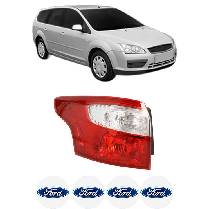 Lampa Stop Spate Stanga FORD FOCUS II Estate Van din 2004-2011, Auto, DEPO, 4x Stickere auto cu FORD