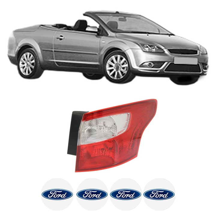 Lampa Stop Spate Dreapta FORD FOCUS II Convertible din 2006-2010, Auto, DEPO, 4x Stickere auto cu FORD