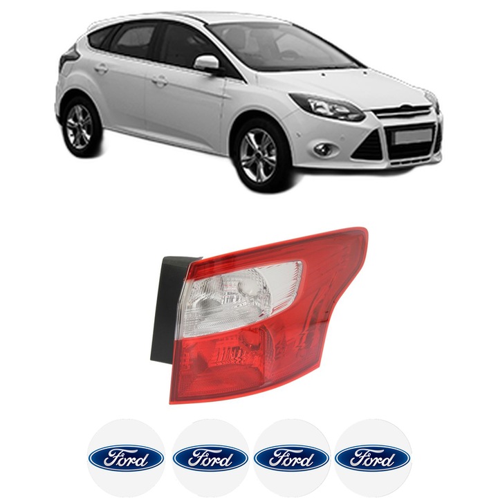 Lampa Stop Spate Dreapta FORD FOCUS III Hatchback Van din 2011-2020, Auto, DEPO, 4x Stickere auto cu FORD
