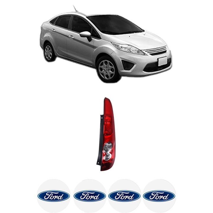Lampa Stop Spate Dreapta FORD FIESTA Saloon din 2002-2017, Auto, DEPO, 4x Stickere auto cu FORD