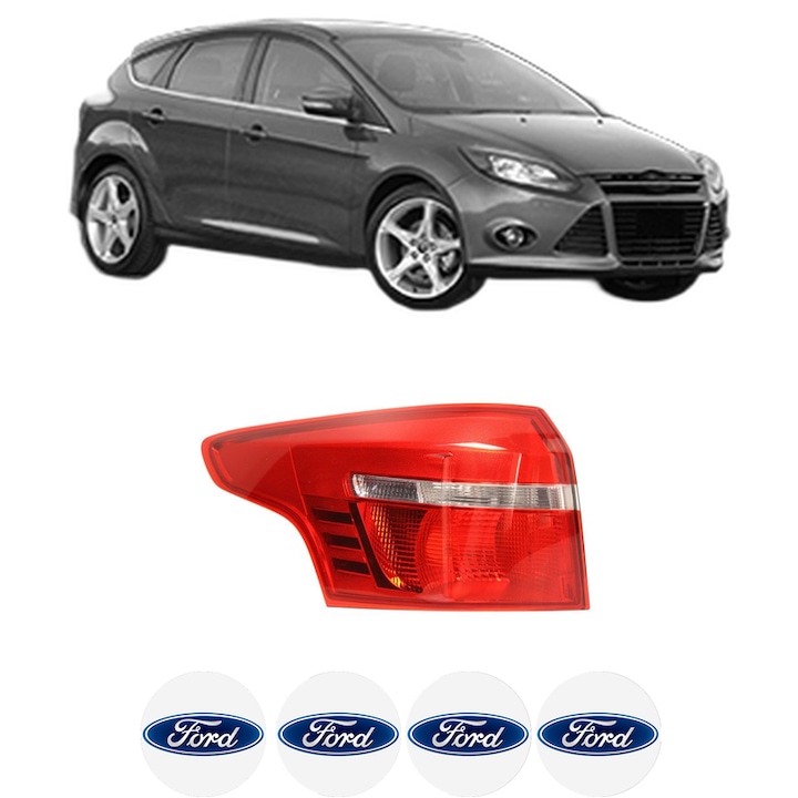 Lampa Stop Spate Stanga FORD FOCUS III din 2010-2020, Auto, DEPO, 4x Stickere auto cu FORD