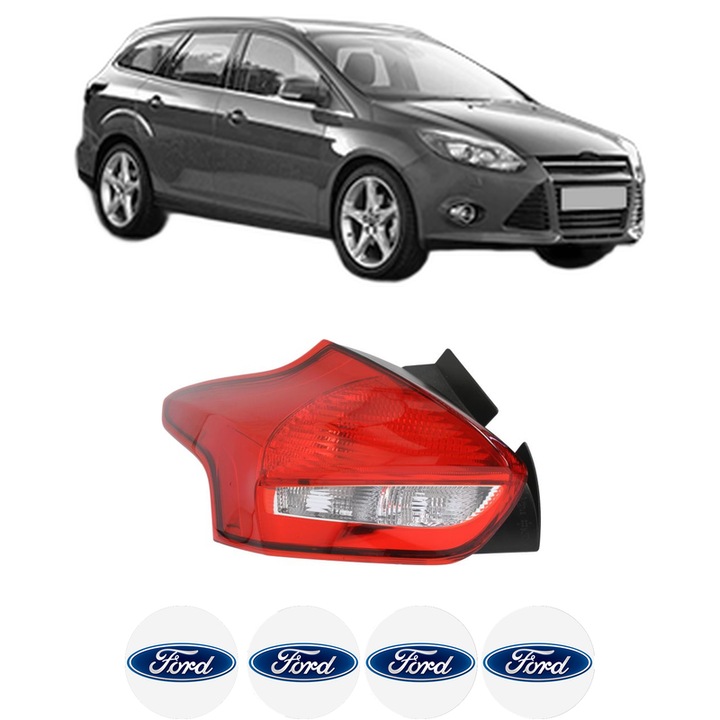 Lampa Stop Spate Stanga FORD FOCUS III Turnier din 2010-2020, Auto, DEPO, 4x Stickere auto cu FORD