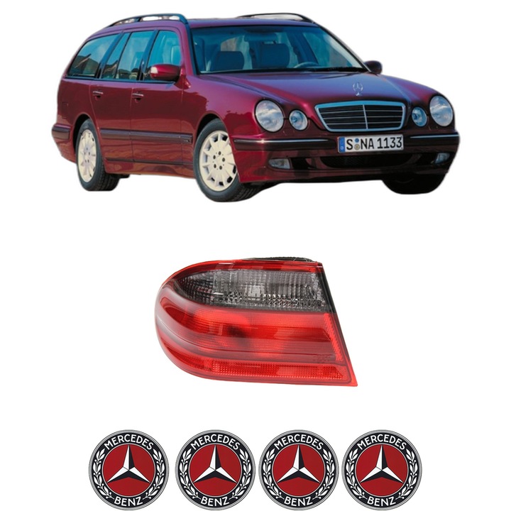 Lampa Stop Spate Stanga MERCEDES-BENZ E-CLASS T-Model (S210) din 1996-2003, Auto, DEPO, 4x Stickere auto cu MERCEDES-BENZ
