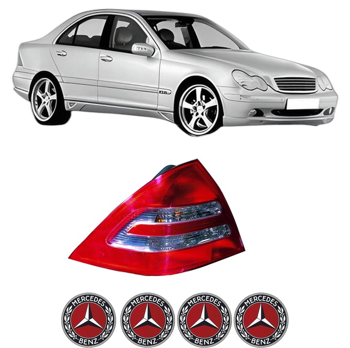 Lampa Stop Spate Stanga MERCEDES-BENZ C-CLASS (W203) din 2000-2007, Auto, DEPO, 4x Stickere auto cu MERCEDES-BENZ