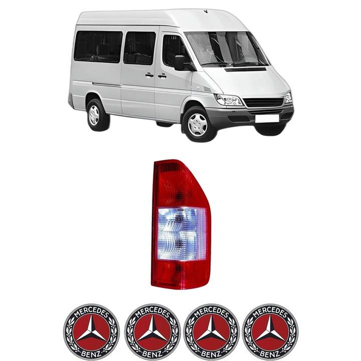 Lampa Stop Spate Dreapta MERCEDES-BENZ SPRINTER 3-t Bus (B903) din 1995-2006, Auto, DEPO, 4x Stickere auto cu MERCEDES-BENZ