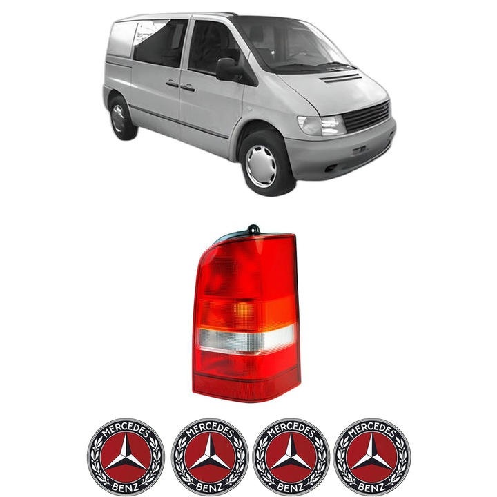 Lampa Stop Spate Dreapta MERCEDES-BENZ VITO Bus (W638) din 1996-2003, Auto, DEPO, 4x Stickere auto cu MERCEDES-BENZ