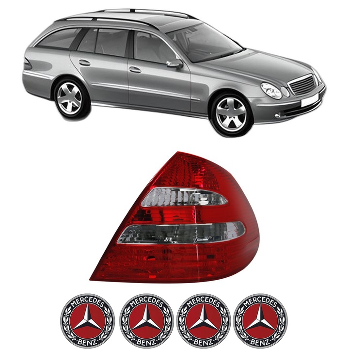 Lampa Stop Spate Dreapta MERCEDES-BENZ E-CLASS T-Model (S211) din 2003-2009, Auto, DEPO, 4x Stickere auto cu MERCEDES-BENZ
