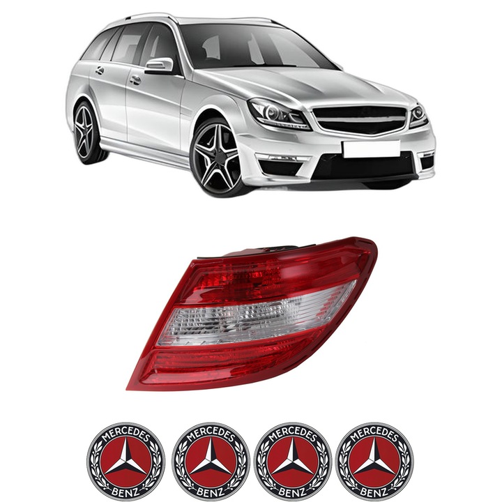 Lampa Stop Spate Dreapta MERCEDES-BENZ C-CLASS T-Model (S204) din 2007-2014, Auto, DEPO, 4x Stickere auto cu MERCEDES-BENZ