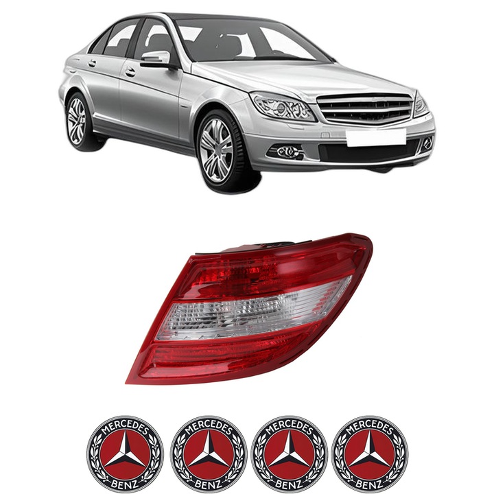Lampa Stop Spate Dreapta MERCEDES-BENZ C-CLASS (W204) din 2007-2014, Auto, DEPO, 4x Stickere auto cu MERCEDES-BENZ