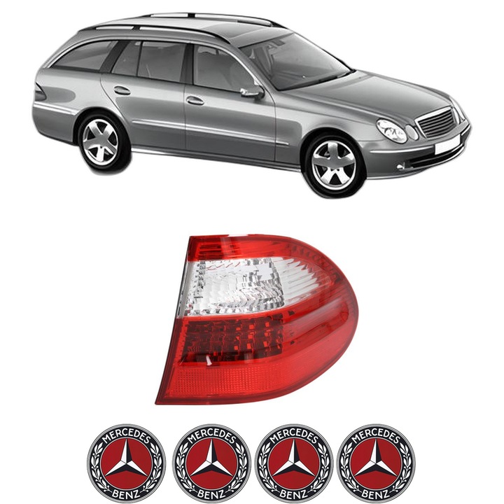 Lampa Stop Spate Dreapta MERCEDES-BENZ E-CLASS T-Model (S211) din 2003-2009, Auto, DEPO, 4x Stickere auto cu MERCEDES-BENZ