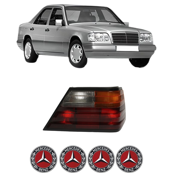 Lampa Stop Spate Dreapta MERCEDES-BENZ 124 Saloon (W124) din 1984-1993, Auto, DEPO, 4x Stickere auto cu MERCEDES-BENZ