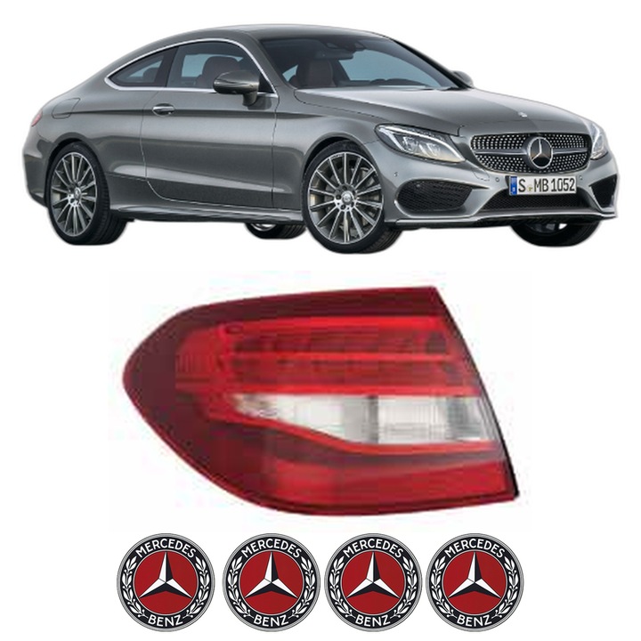 Lampa Stop Spate Stanga MERCEDES-BENZ C-CLASS Coupe (C205) din 2015-2023, Auto, DEPO, 4x Stickere auto cu MERCEDES-BENZ