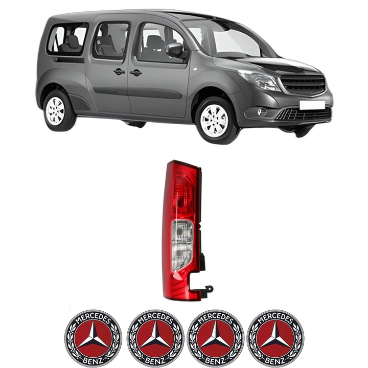 Lampa Stop Spate Stanga MERCEDES-BENZ CITAN MPV (W415) din 2012-2021, Auto, DEPO, 4x Stickere auto cu MERCEDES-BENZ