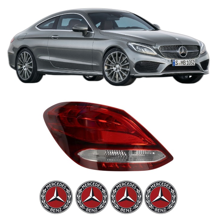 Lampa Stop Spate Stanga MERCEDES-BENZ C-CLASS Coupe (C205) din 2015-2023, Auto, DEPO, 4x Stickere auto cu MERCEDES-BENZ