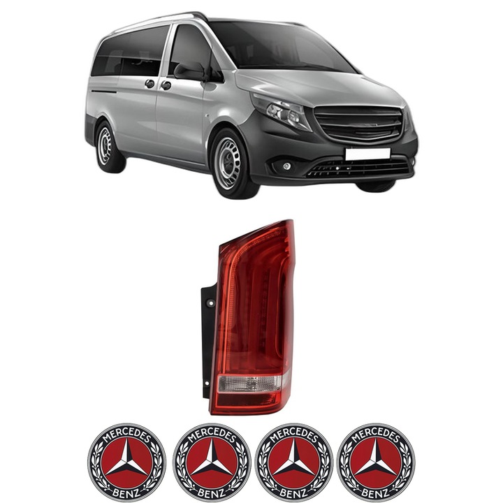 Lampa Stop Spate Dreapta MERCEDES-BENZ VITO Tourer (W447) din 2014-2024, Auto, DEPO, 4x Stickere auto cu MERCEDES-BENZ