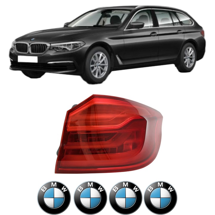 Lampa Stop Spate Dreapta BMW Seria 5 Touring Van (G31) din 2017-2019, Auto, TYC, 4x Stickere auto cu BMW
