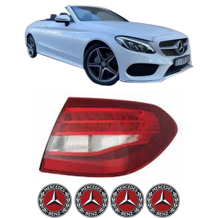 Lampa Stop Spate Dreapta MERCEDES-BENZ C-CLASS Convertible (A205) din 2016-2023, Auto, DEPO, 4x Stickere auto cu MERCEDES-BENZ