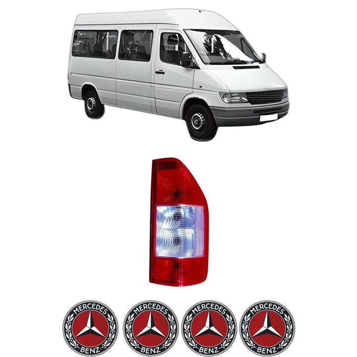 Lampa Stop Spate Dreapta MERCEDES-BENZ SPRINTER 4-t Bus (B904) din 1996-2006, Auto, DEPO, 4x Stickere auto cu MERCEDES-BENZ