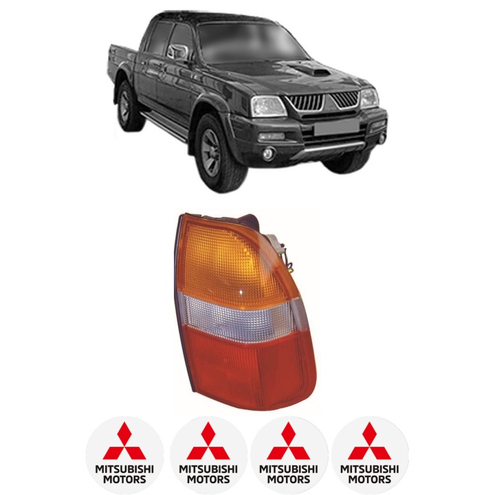 Lampa Stop Spate Dreapta MITSUBISHI L200 Platform/Chassis (K6_T, K7_T) din 1996-2003, Auto, DEPO, 4x Stickere auto cu MITSUBISHI