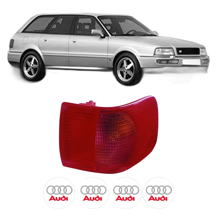 Lampa Stop Spate Stanga AUDI 80 B4 Avant (8C5) din 1991-1996, Auto, DEPO, 4x Stickere auto cu AUDI