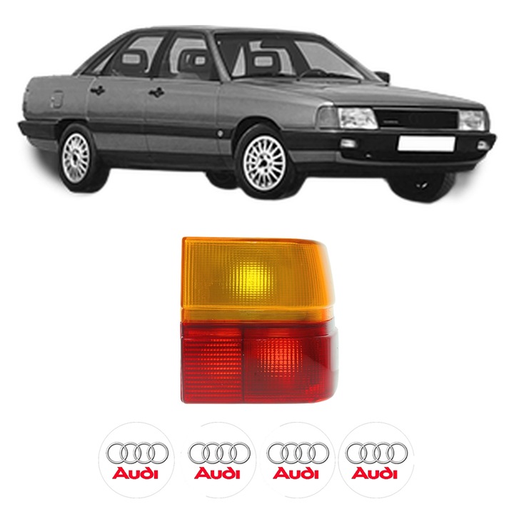 Lampa Stop Spate Dreapta AUDI 100 C3 Saloon (443, 444) din 1982-1991, Auto, DEPO, 4x Stickere auto cu AUDI