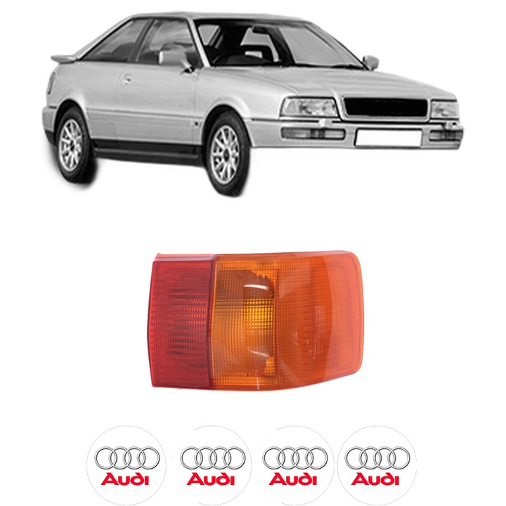 Lampa Stop Spate Dreapta AUDI COUPE B3 (89, 8B3) din 1988-1996, Auto, DEPO, 4x Stickere auto cu AUDI