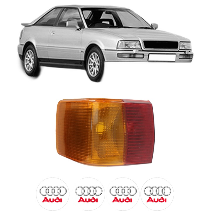Lampa Stop Spate Stanga AUDI COUPE B3 (89, 8B3) din 1988-1996, Auto, DEPO, 4x Stickere auto cu AUDI