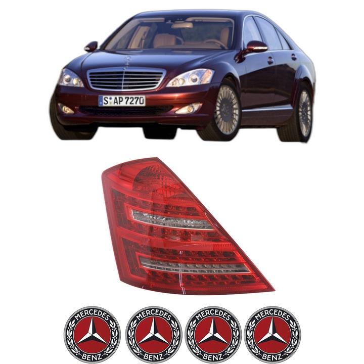 Lampa Stop Spate Stanga MERCEDES-BENZ S-CLASS (W221, V221) din 2005-2013, Auto, DEPO, 4x Stickere auto cu MERCEDES-BENZ
