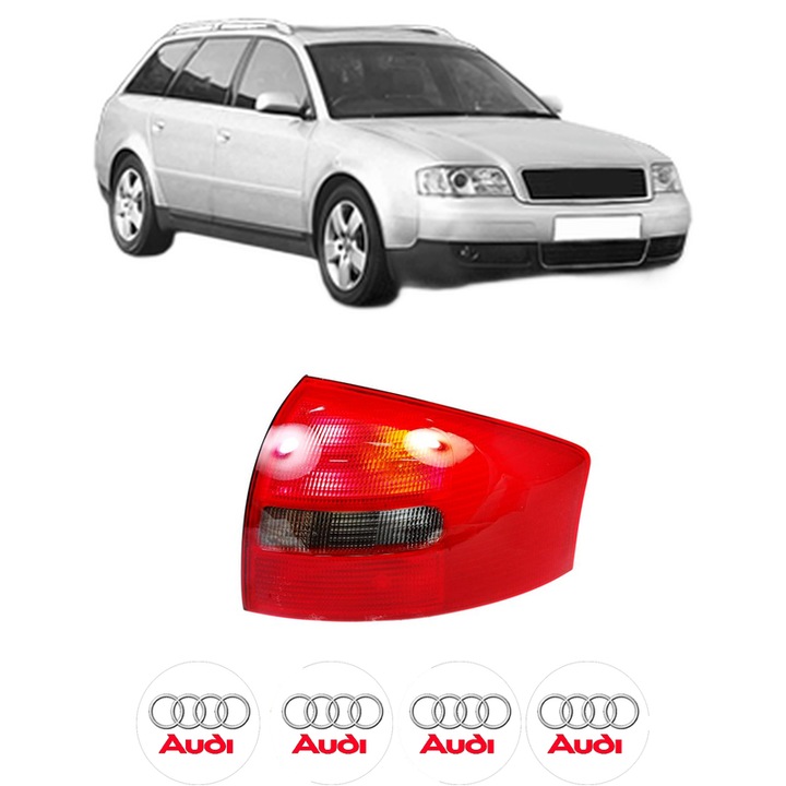 Lampa Stop Spate Dreapta AUDI A6 C5 Avant (4B5, 4B6) din 1997-2005, Auto, DEPO, 4x Stickere auto cu AUDI