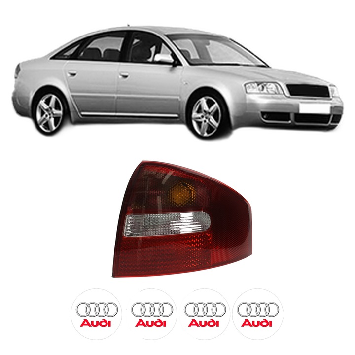 Lampa Stop Spate Dreapta AUDI A6 C5 (4B2, 4B4) din 1997-2005, Auto, DEPO, 4x Stickere auto cu AUDI