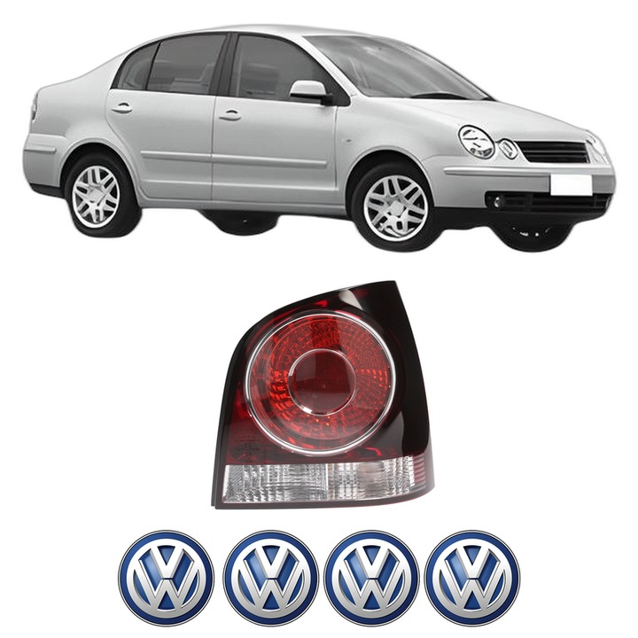 Lampa Stop Spate Dreapta Volkswagen POLO IV Saloon (9A4, 9A2, 9N2, 9A6) din 2002-2012, Auto, DEPO, 4x Stickere auto cu Volkswagen