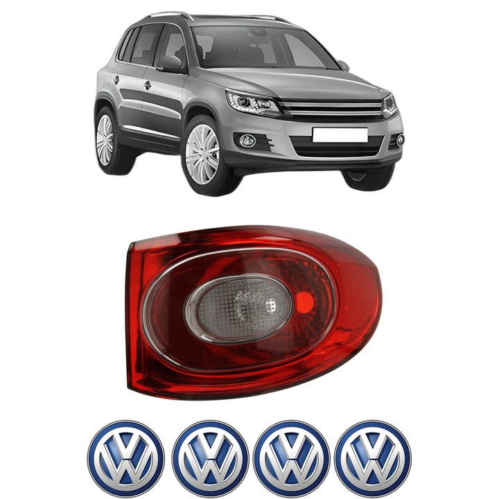 Lampa Stop Spate Dreapta Volkswagen TIGUAN (5N_) din 2007-2018, Auto, DEPO, 4x Stickere auto cu Volkswagen