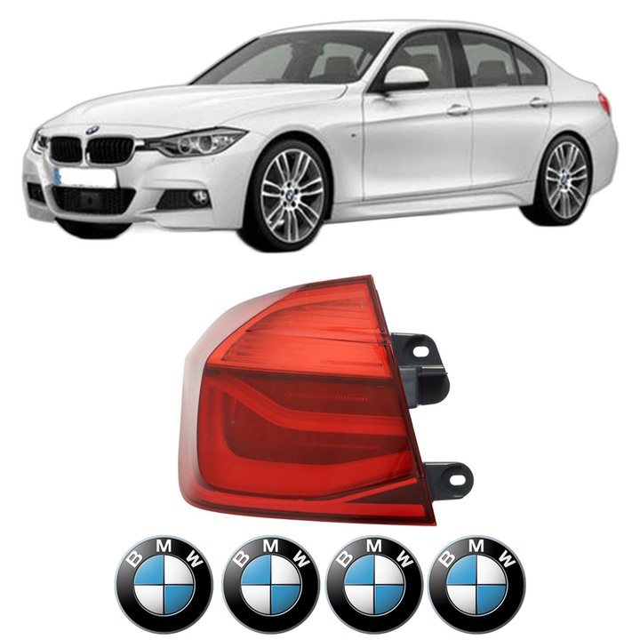 Lampa Stop Spate Stanga BMW Seria 3 (F30, F80) din 2011-2018, Auto, DEPO, 4x Stickere auto cu BMW