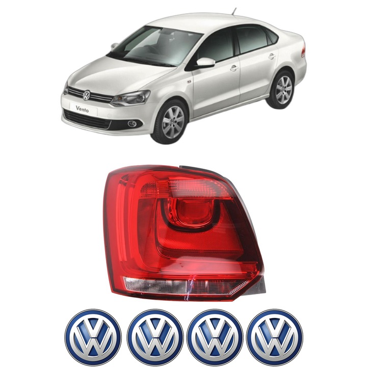Lampa Stop Spate Stanga Volkswagen POLO V Saloon (602, 604, 612, 614) din 2010-2022, Auto, DEPO, 4x Stickere auto cu Volkswagen