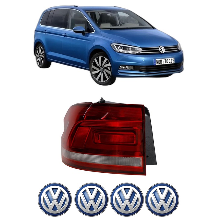 Lampa Stop Spate Stanga Volkswagen TOURAN (5T1) din 2015-2022, Auto, DEPO, 4x Stickere auto cu Volkswagen