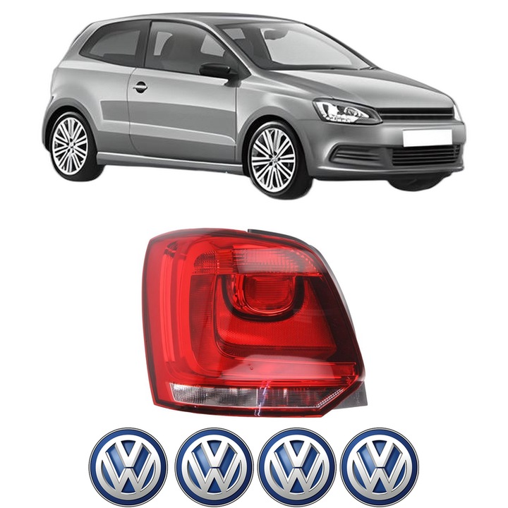 Lampa Stop Spate Stanga Volkswagen POLO V (6R1, 6C1) din 2009-2022, Auto, DEPO, 4x Stickere auto cu Volkswagen