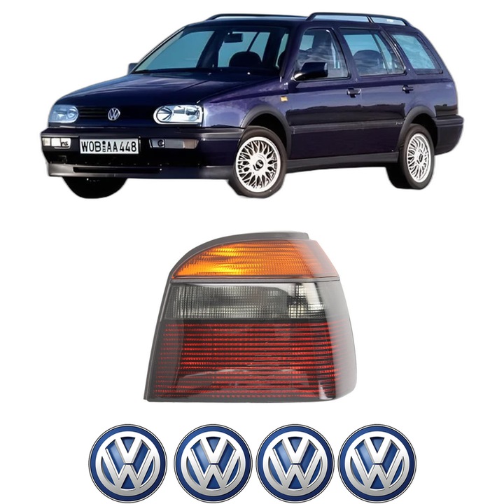 Lampa Stop Spate Dreapta Volkswagen GOLF Van III Variant (1H5) din 1993-1999, Auto, DEPO, 4x Stickere auto cu Volkswagen