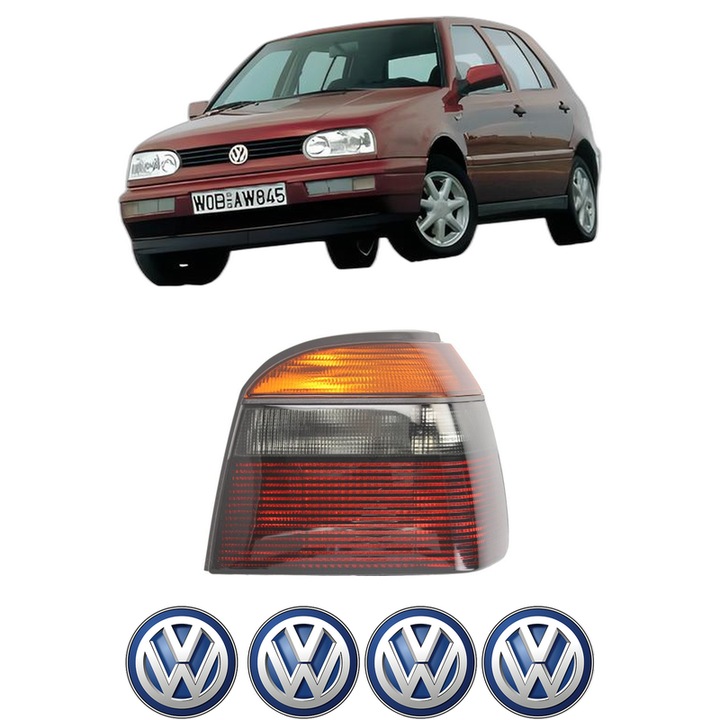 Lampa Stop Spate Dreapta Volkswagen GOLF III Van (1H1) din 1991-1997, Auto, DEPO, 4x Stickere auto cu Volkswagen