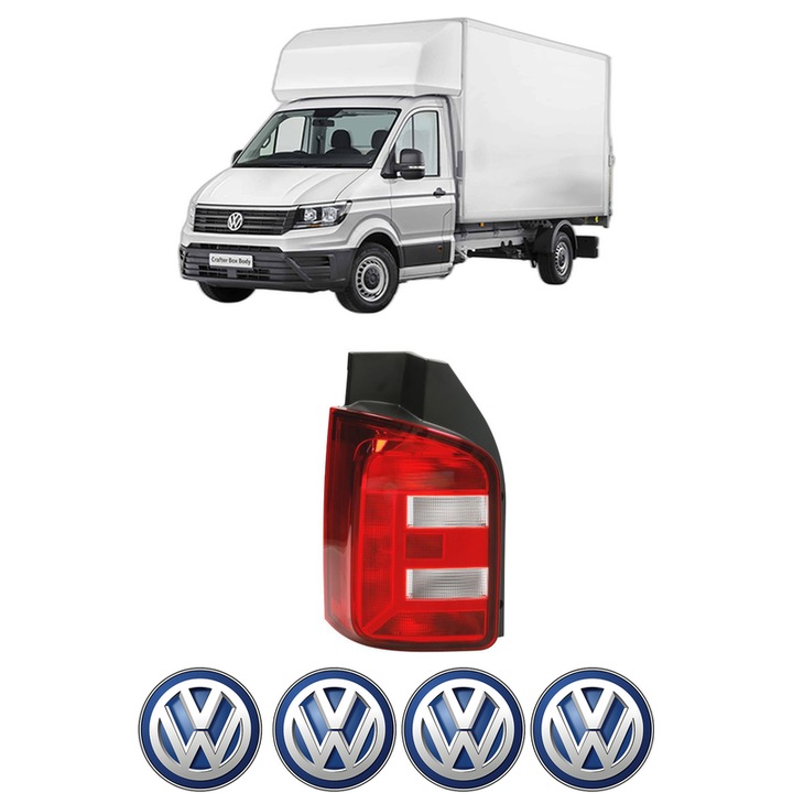 Lampa Stop Spate Stanga Volkswagen TRANSPORTER T6 Van (SGA, SGH, SHA, SHH) din 2015-2024, Auto, DEPO, 4x Stickere auto cu Volkswagen