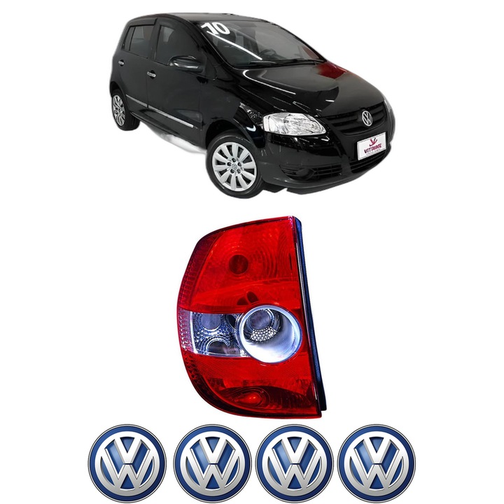 Lampa Stop Spate Stanga Volkswagen FOX Van (5Z1) din 2010-2011, Auto, DEPO, 4x Stickere auto cu Volkswagen
