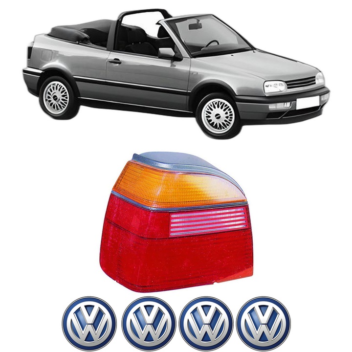 Lampa Stop Spate Stanga Volkswagen GOLF III Cabriolet (1E7) din 1993-1998, Auto, DEPO, 4x Stickere auto cu Volkswagen