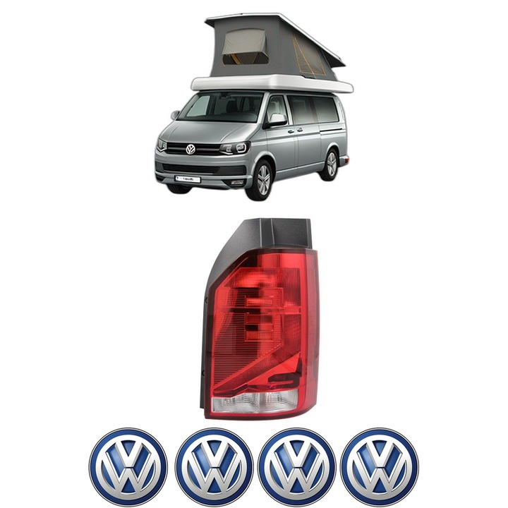 Lampa Stop Spate Dreapta Volkswagen CALIFORNIA T6 Camper (SGC, SGG, SHC) din 2015-2024, Auto, DEPO, 4x Stickere auto cu Volkswagen