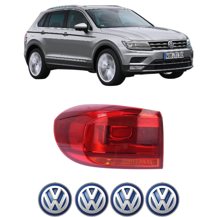 Lampa Stop Spate Stanga Volkswagen TIGUAN SUV Van (AD1) din 2016-2020, Auto, DEPO, 4x Stickere auto cu Volkswagen
