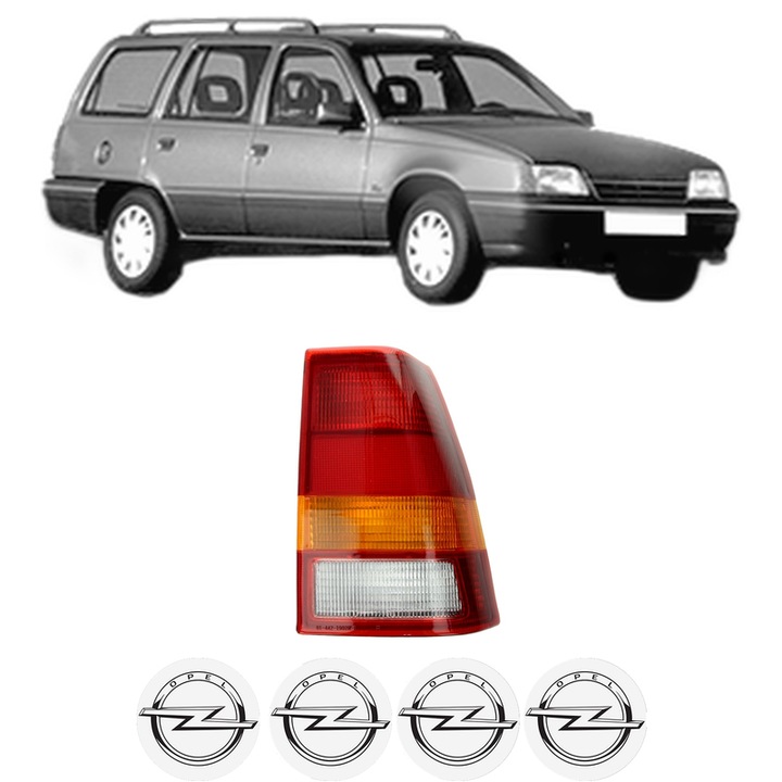 Lampa Stop Spate Dreapta OPEL KADETT E Estate (T85) din 1984-1991, Auto, DEPO, 4x Stickere auto cu OPEL