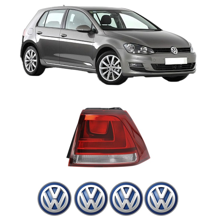 Lampa Stop Spate Dreapta Volkswagen GOLF VII (5G1, BQ1, BE1, BE2) din 2012-2021, Auto, DEPO, 4x Stickere auto cu Volkswagen