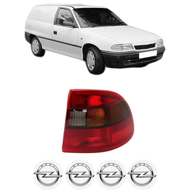 Lampa Stop Spate Dreapta OPEL ASTRA F Estate Van (T92) din 1991-1999, Auto, DEPO, 4x Stickere auto cu OPEL