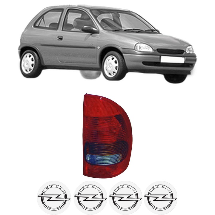Lampa Stop Spate Stanga OPEL CORSA B (S93) din 1993-2000, Auto, DEPO, 4x Stickere auto cu OPEL