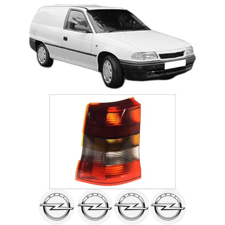 Lampa Stop Spate Stanga OPEL ASTRA F Estate Van (T92) din 1991-1999, Auto, DEPO, 4x Stickere auto cu OPEL